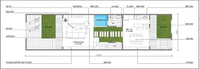 Kiến trúc sư tư vấn thiết kế cho nhà ống hẹp nhưng vẫn có 2 khoảng vườn xanh- Ảnh 1.