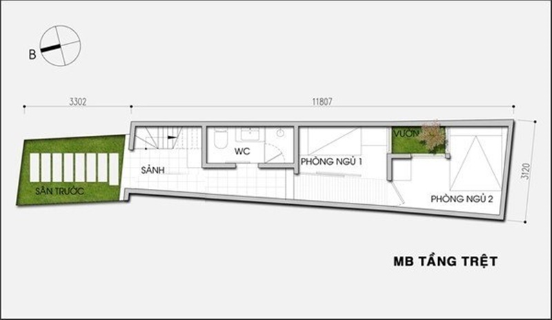 Tư vấn thiết kế nhà 38,7m2 trên mảnh đất mặt tiền nhỏ nhưng nở hậu - Ảnh 1.