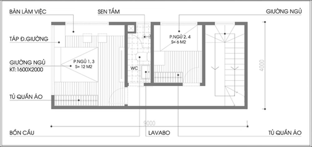 Tư vấn thiết kế cho nhà ống nhỏ với diện tích chỉ 36m² nhưng có đến 2 mặt thoáng- Ảnh 3.